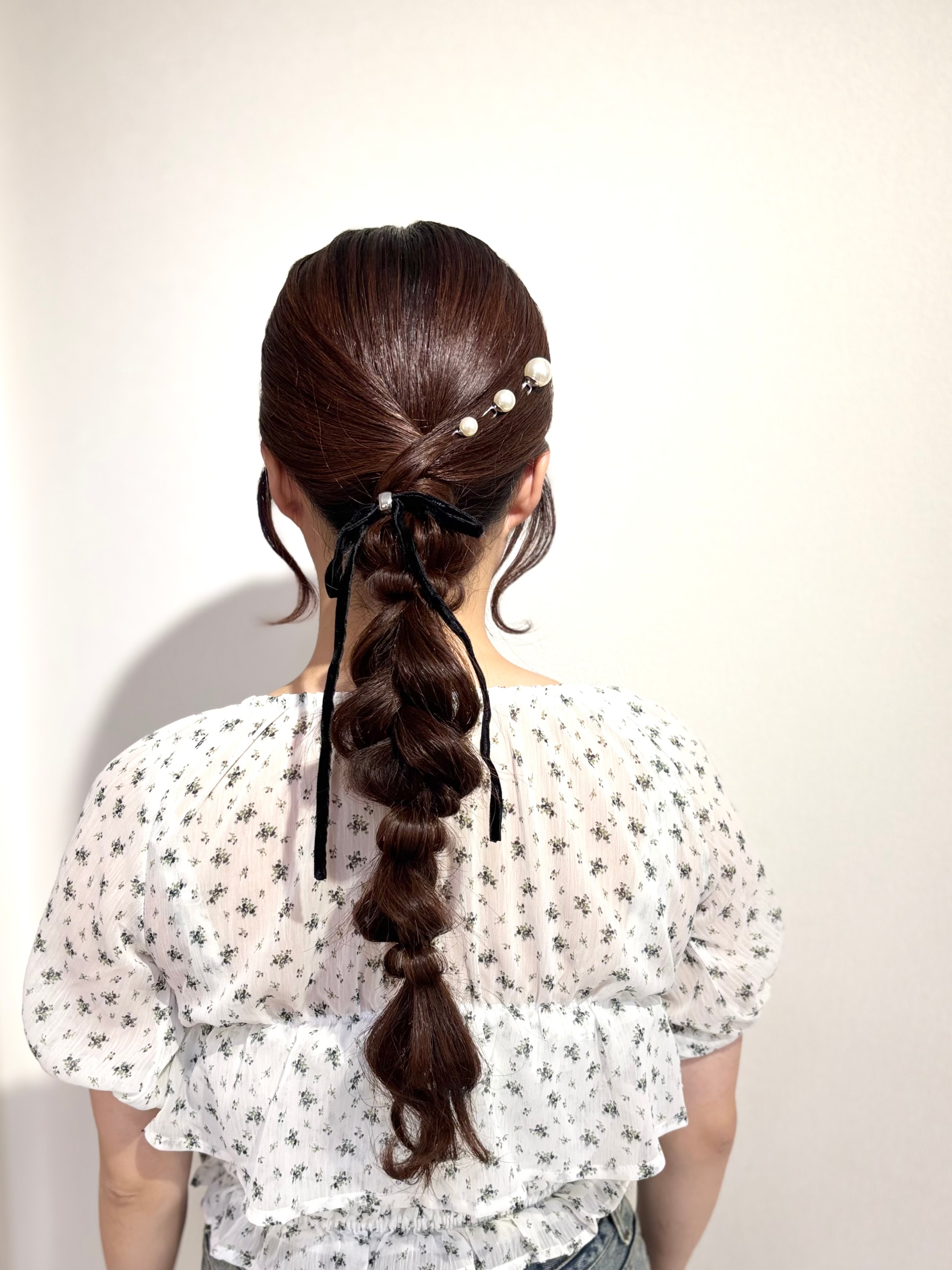 ヘアセット専門店Hair&Make Gramour【グラムール】【ヘアアンドメイク グラムール】のスタイル紹介。タイト編みおろし