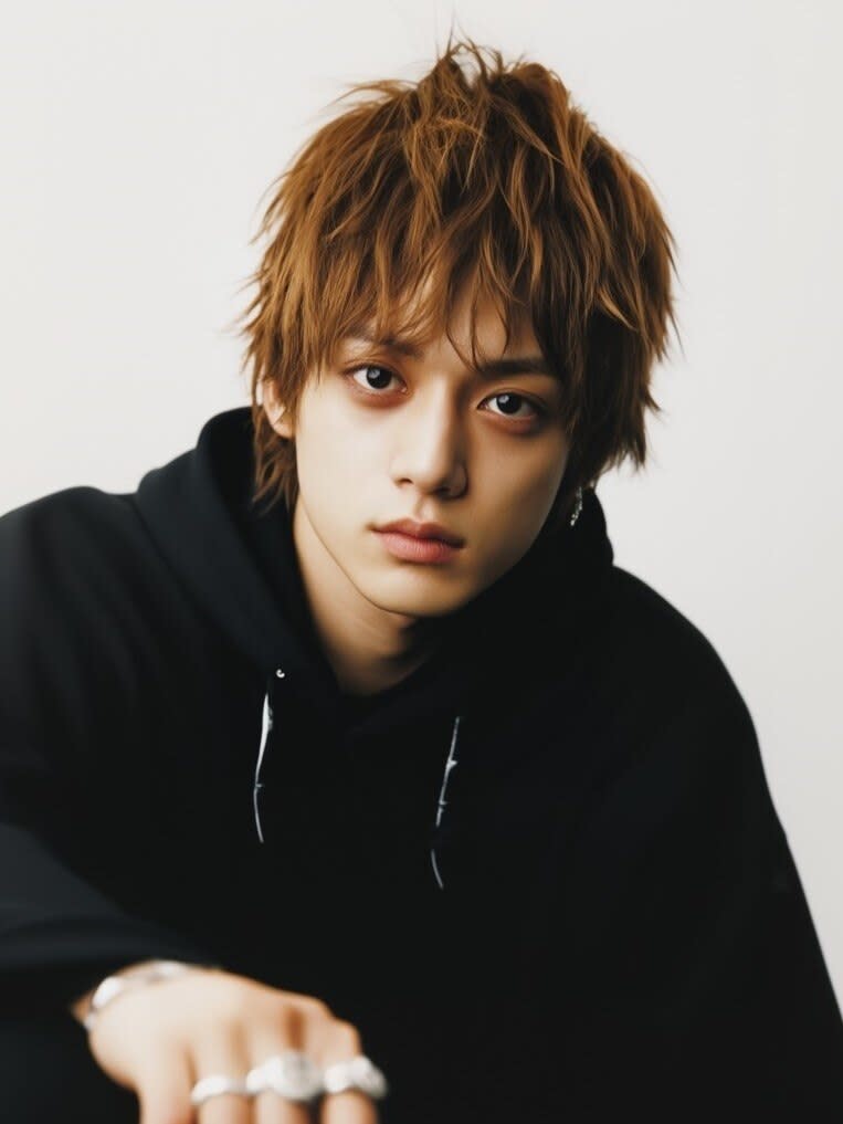 Hair salon for Men idea【ヘアーサロンフォーメンイデア】のスタイル紹介。マッシュ ウルフ ニュアンスパーマ ベージュカラー【札幌】