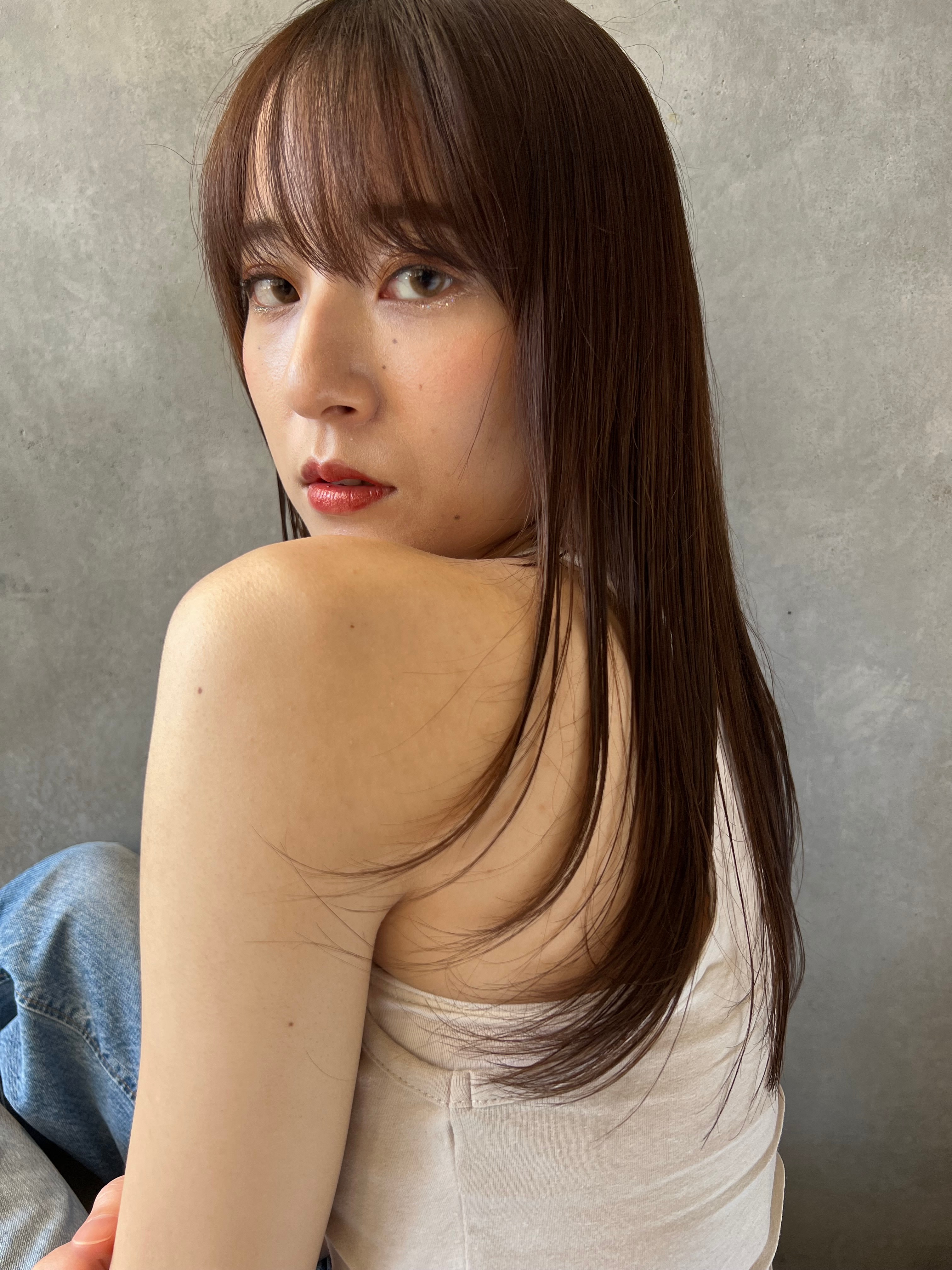 Pap's de coiffeur 甲東園店【パプスドコワフュール】のスタイル紹介。レイヤーカット/マロンベージュ/20代30代40代50代