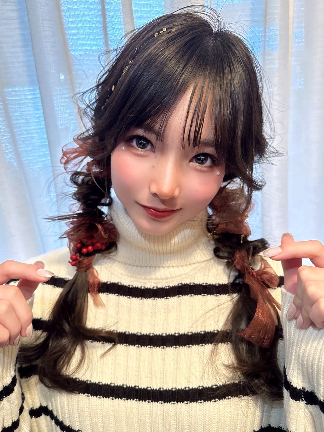 岡山髪質改善美容室 hair studio Chao by MICHI 【ヘアースタジオチャオ】【オカヤマカミシツカイゼンビヨウシツヘアースタジオチャオバイミチ】のスタイル紹介。【ChaoMICHI yu-ka】編み下ろし ツインテール