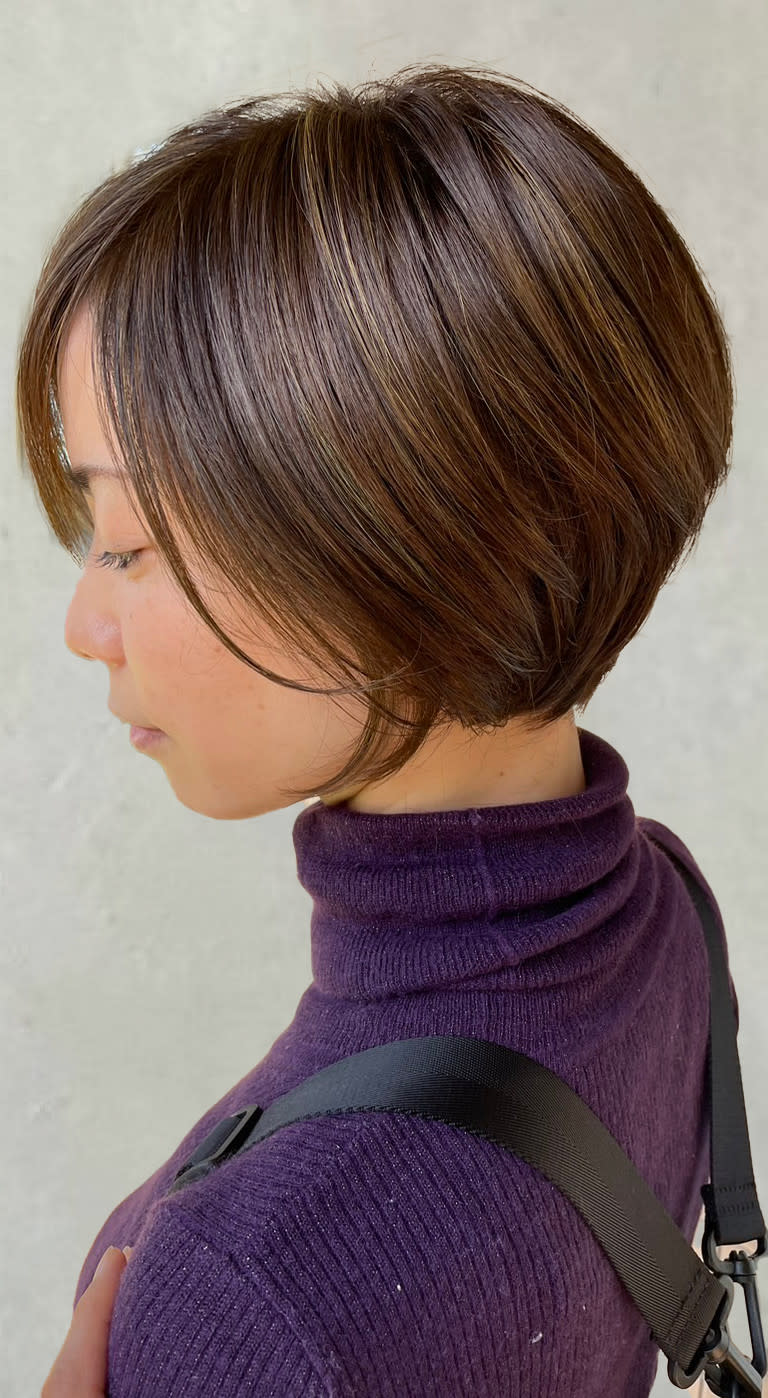 Pap's de coiffeur 小林店【パプス ド コワフュール オバヤシテン】のスタイル紹介。ツヤ髪ショートスタイル/20代30代40代50代