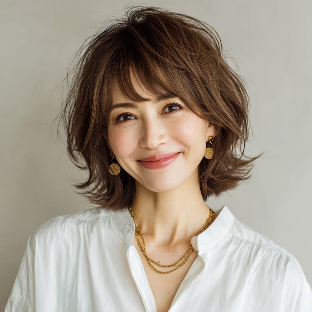 hair green百合ヶ丘【ヘア グリーン ユリガオカ】のスタイル紹介。ふんわり柔らかく揺れて大人美人セミロング