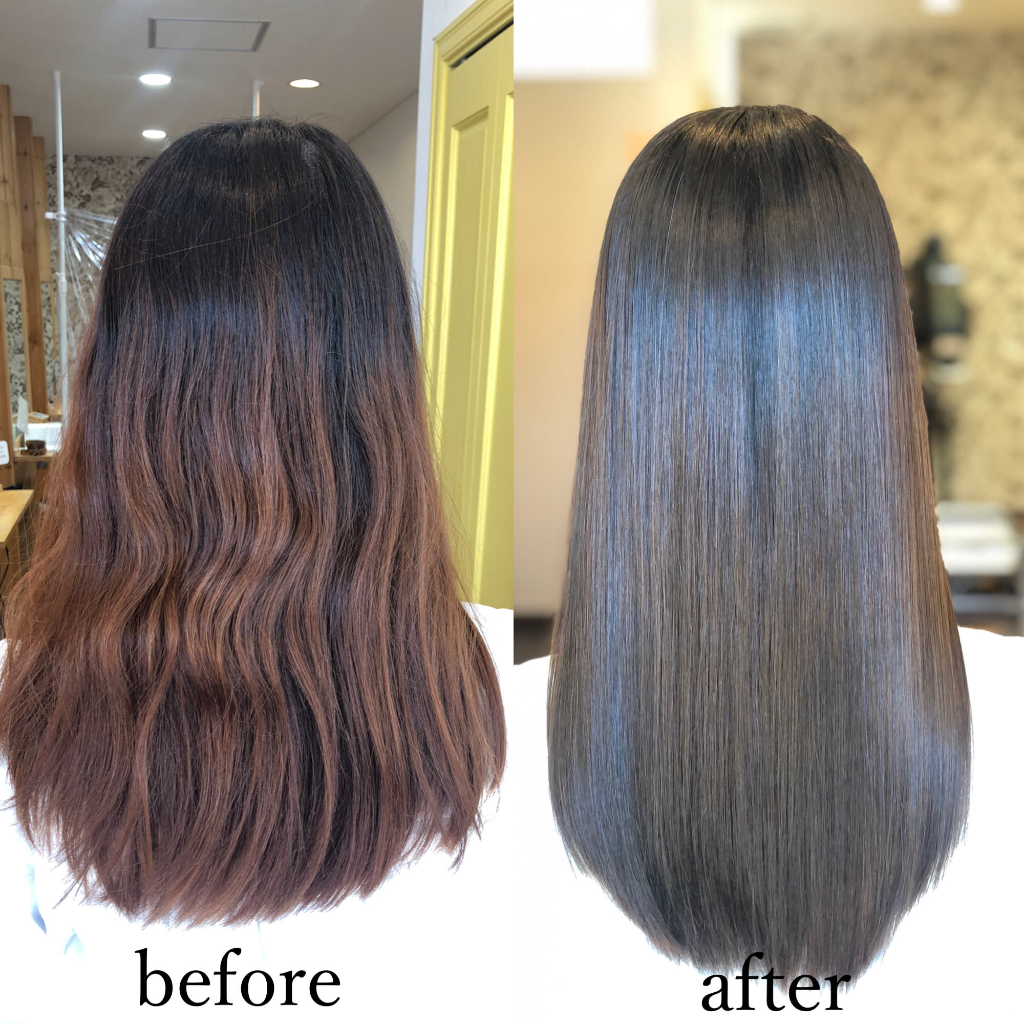 今日の彼女の髪は魔法的【キョウノカノジョノカミハマホウテキ】のスタイル紹介。魔法の髪質改善ストレート極