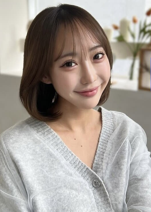 CARE 梅田【ケア ウメダ】のスタイル紹介。柔らかく揺れる韓国風シースルーバングボブ