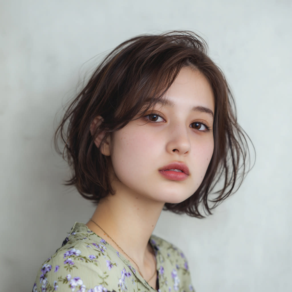 hair green百合ヶ丘【ヘア グリーン ユリガオカ】のスタイル紹介。大人女性に人気の上品ふんわりミディアムショート