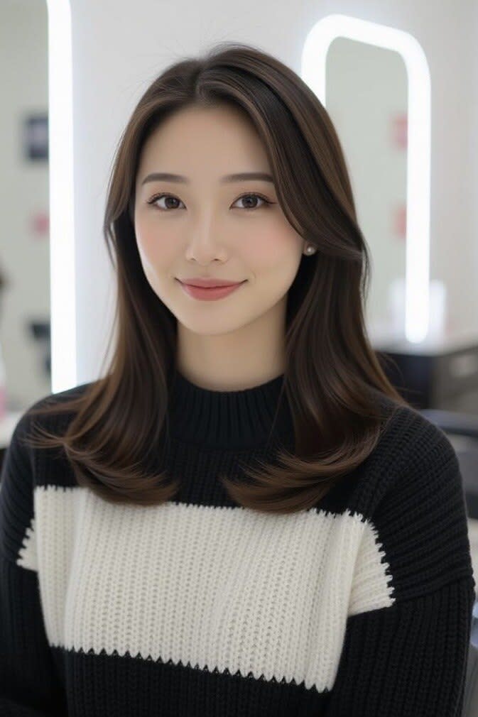 Elsa 神戸三宮【エルサ】【エルサ】のスタイル紹介。【Elsa元町_三宮】大人っぽミディアムくびれレイヤー