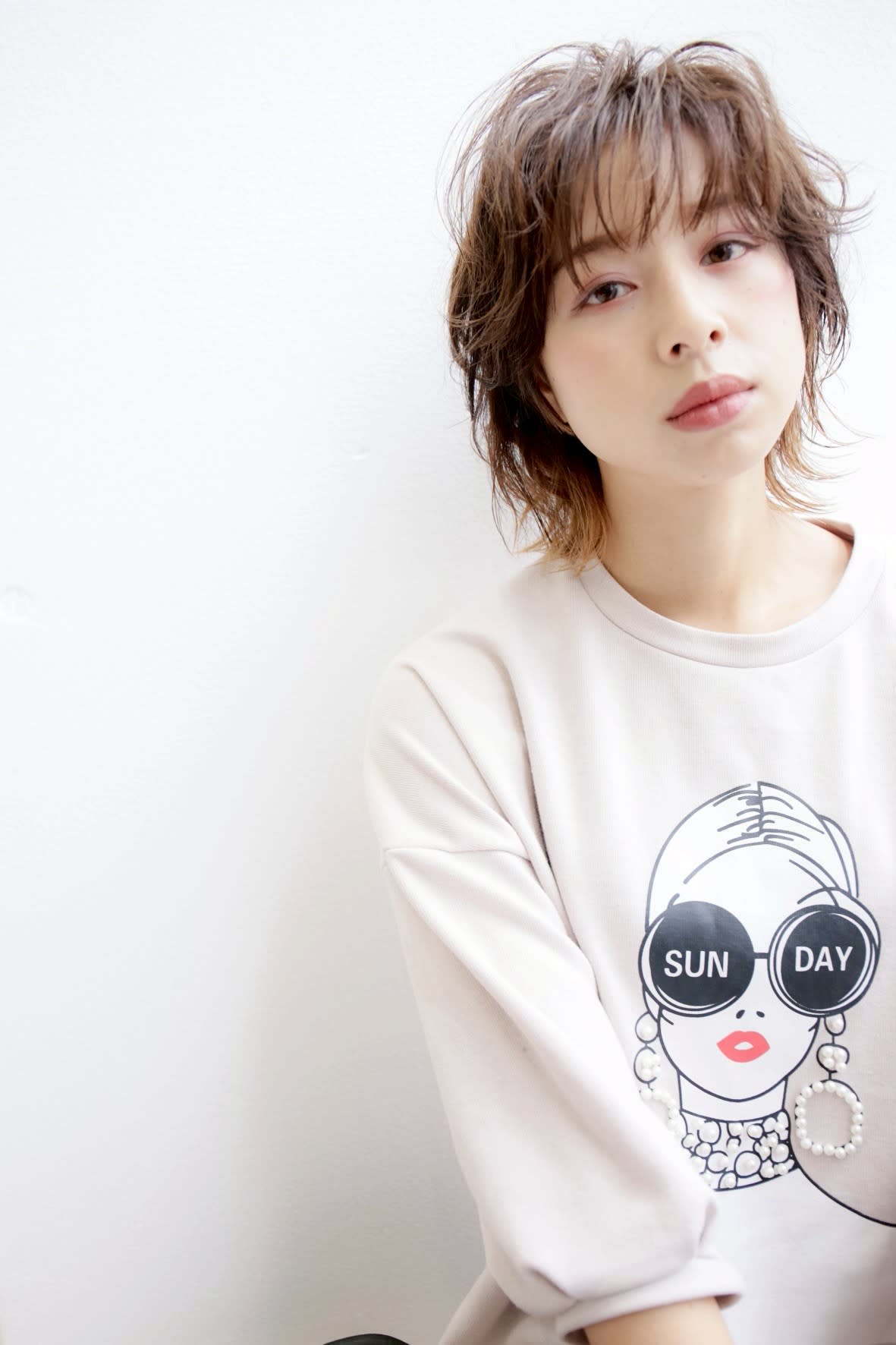 SUNNY'S by CONKS 柏【サニーズ バイ コンクス】のスタイル紹介。デザインカラーとマッシュウルフのお洒落ヘア