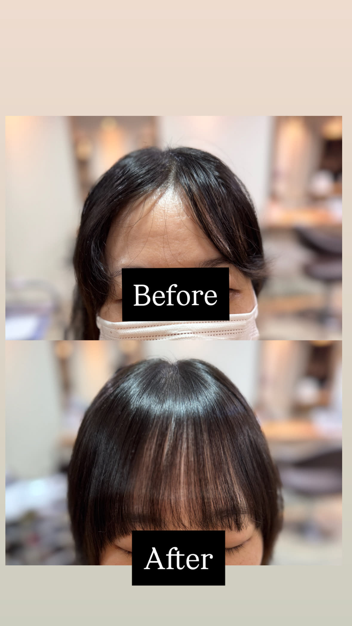 elem.hair design 心斎橋【エレム ヘアデザイン シンサイバシ】のスタイル紹介。【前髪生えグセ改善縮毛矯正】クロスパーマ＋前髪カット