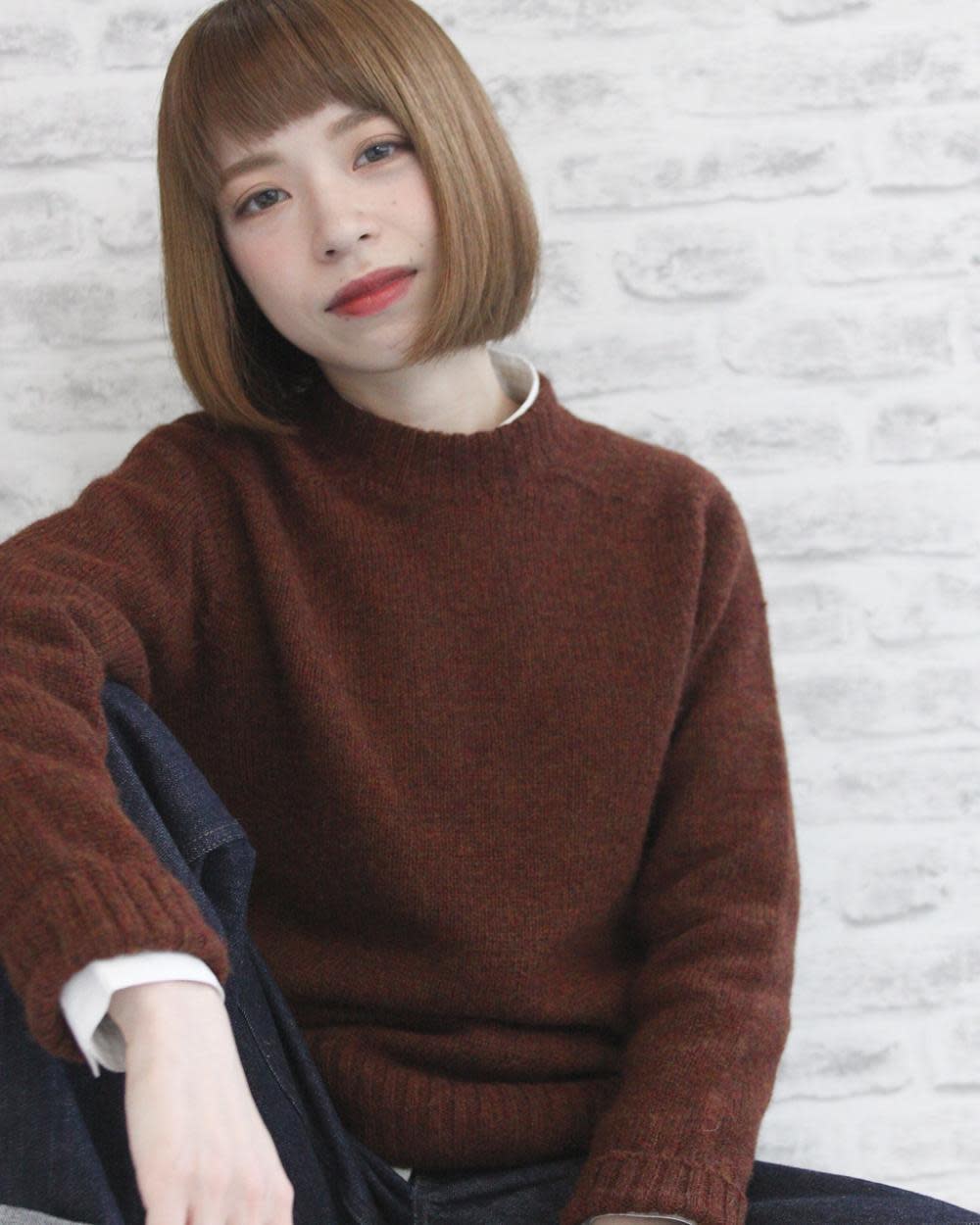 半個室型美容室 Sourire 新宮店【ハンコシツガタビヨウシツ スーリール シングウテン】のスタイル紹介。アゴラインマチルダボブ