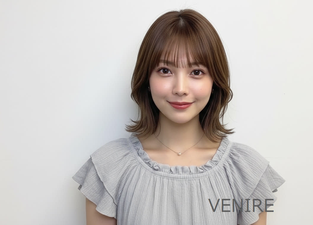 VENIRE 古川店【バニラ フルカワテン】のスタイル紹介。外ハネ肩下ボブ
