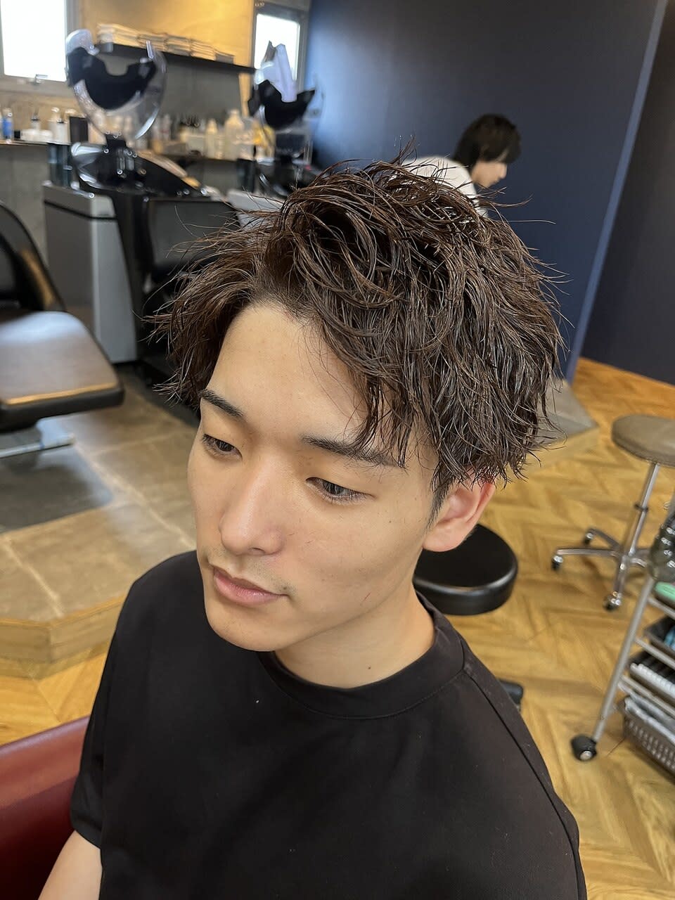 メンズサロン growth別府店【メンズサロングロウ】 メンズカット/メンズパーマ/眉毛【メンズサロン グロウ ベフテン メンズサロングロウ メンズカット メンズパーマ マユゲ】のスタイル紹介。ツイストスパイラルパーマ アップバング　ツーブロックショート