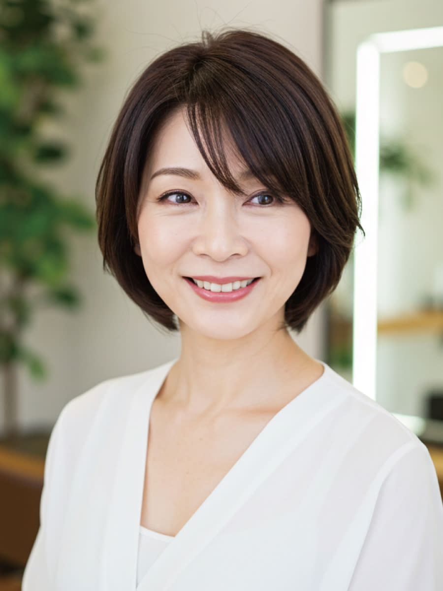 ダメージレスサロン I・STYLE 藤三陽光台店【アイスタイル】のスタイル紹介。50-60代にオススメ★ふんわりグラデーションボブ