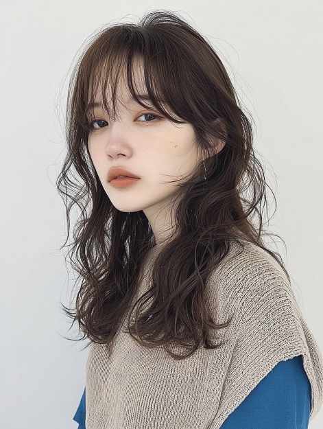 noi 【ノイ】【ノイ】のスタイル紹介。くすみブルー/ニュアンスカラー/暗めカラー/グレージュ