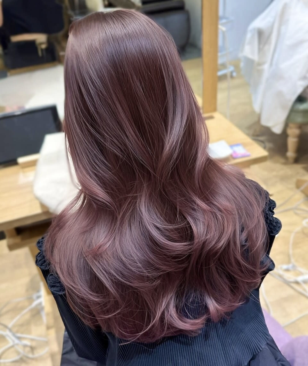 Violet【バイオレット】のスタイル紹介。艶髪モーヴピンクバーガンディピンクブラウンモーヴダブルカラー