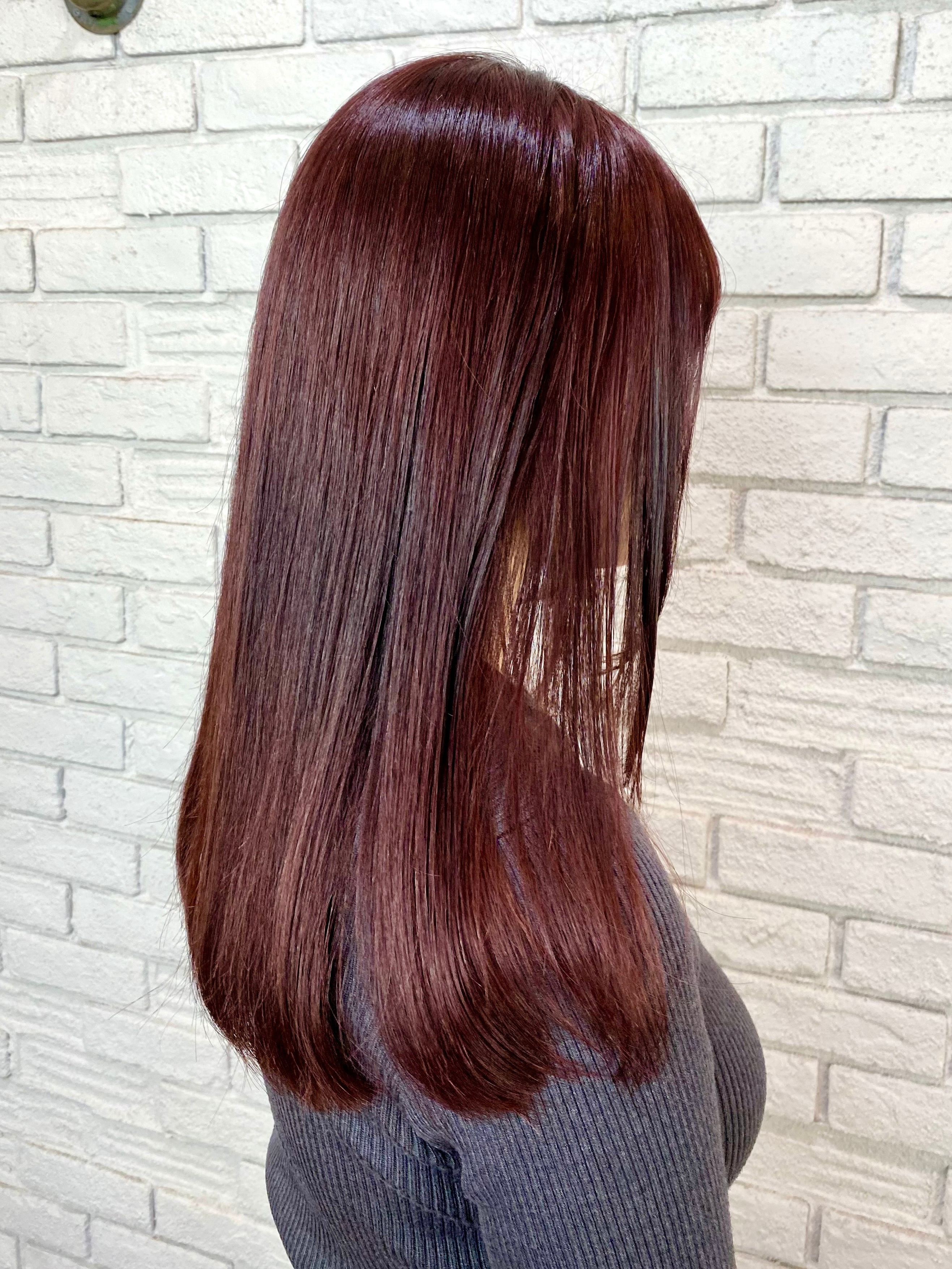 Leben: 【レーベン】【レーベン】のスタイル紹介。#レッドブラウン#ブリーチなし#髪質改善#艶髪リッチカラー