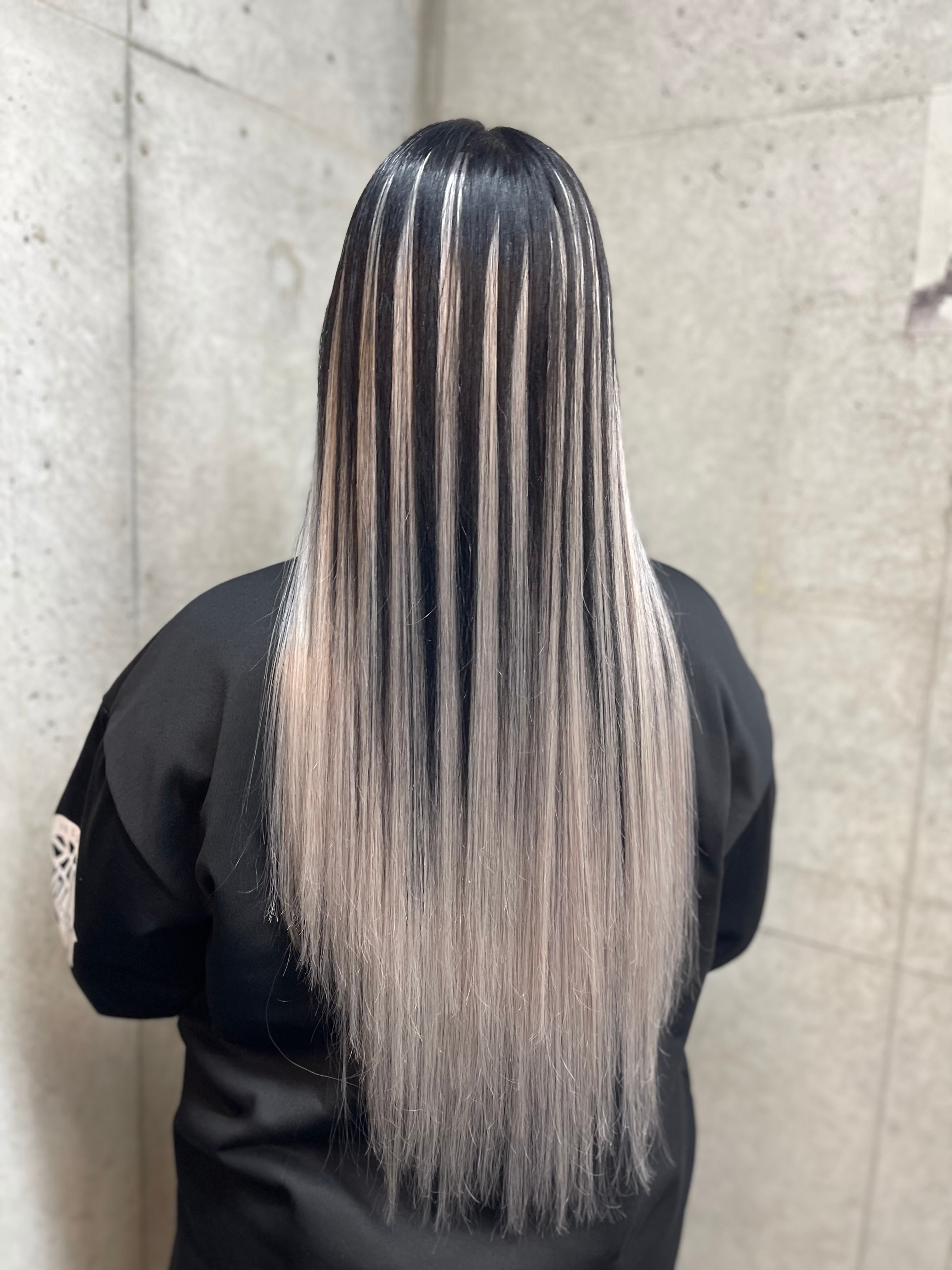 GANANCIA 横浜店【ガナンシアヨコハマテン】のスタイル紹介。シールエクステ　ハイライトグラデーション　バレイヤージュ