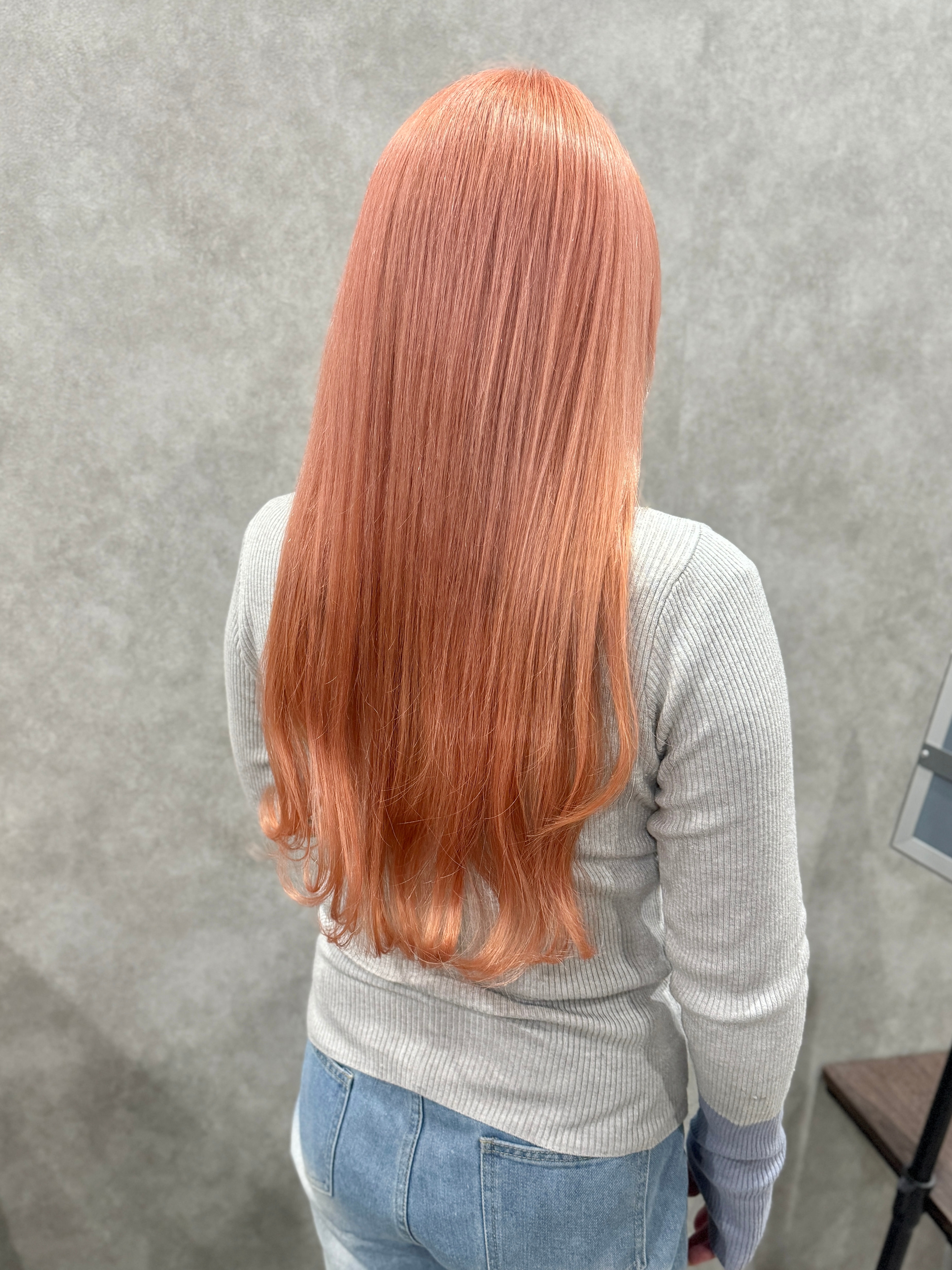 INCE HAIR 明石【インスヘアーアカシ】のスタイル紹介。ハイトーンコーラルオレンジ