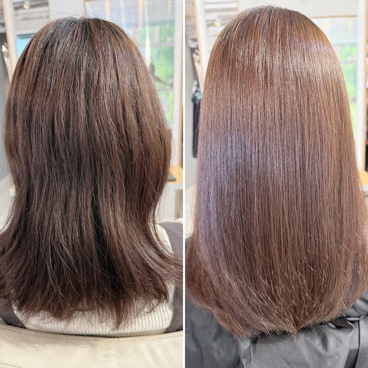 3PeaceHair恵比寿/髪質改善/縮毛矯正【スリーピースヘアエビス カミシツカイゼン シュクモウキョウセイ】のスタイル紹介。 自然なストレートヘアを叶える、プレミアム髪質改善縮毛矯正