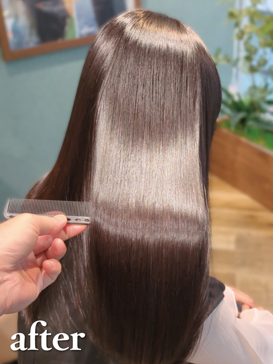 【縮毛矯正・髪質改善専門店】I・STYLE premium並木通り店【アイスタイルプレミアム】のスタイル紹介。【ロイヤルコース】ダメージレスカラー＋髪質改善トリートメント