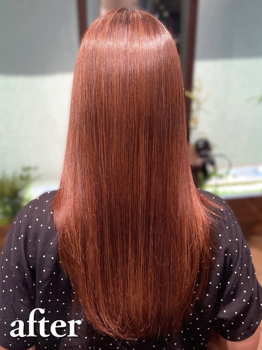 【縮毛矯正・髪質改善専門店】I・STYLE premium並木通り店【アイスタイルプレミアム】のスタイル紹介。【ロイヤルコース】ダメージレスカラー＋髪質改善トリートメント