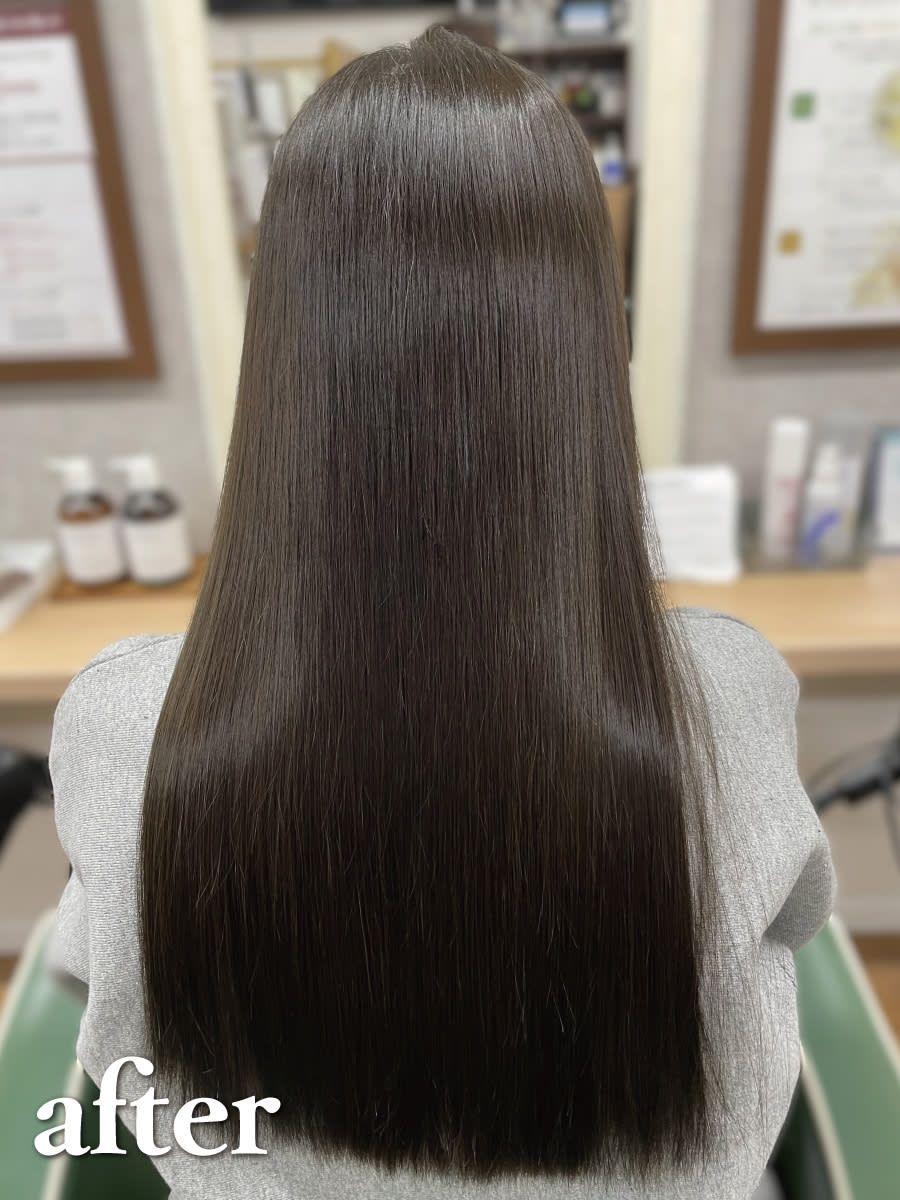 【縮毛矯正・髪質改善専門店】I・STYLE premium並木通り店【アイスタイルプレミアム】のスタイル紹介。【ロイヤルコース】ダメージレスカラー＋髪質改善トリートメント