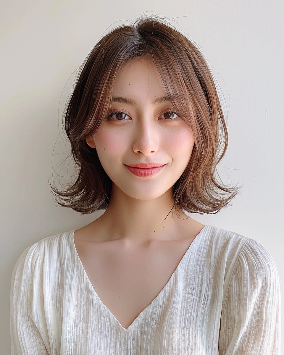 ano 渋谷【アノ シブヤ】のスタイル紹介。大人のこなれ感あふれる外ハネミディアムボブ