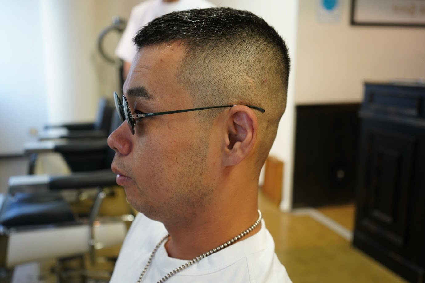 @110barbershop博多店　メンズカット/フェード/眉毛/理容室【ワンワンオー バーバー ショップ ハカタテン　メンズカット　フェード　マユゲ　リヨウシツ】のスタイル紹介。20代30代40代【濡れパン】濡れパン/メンズカット