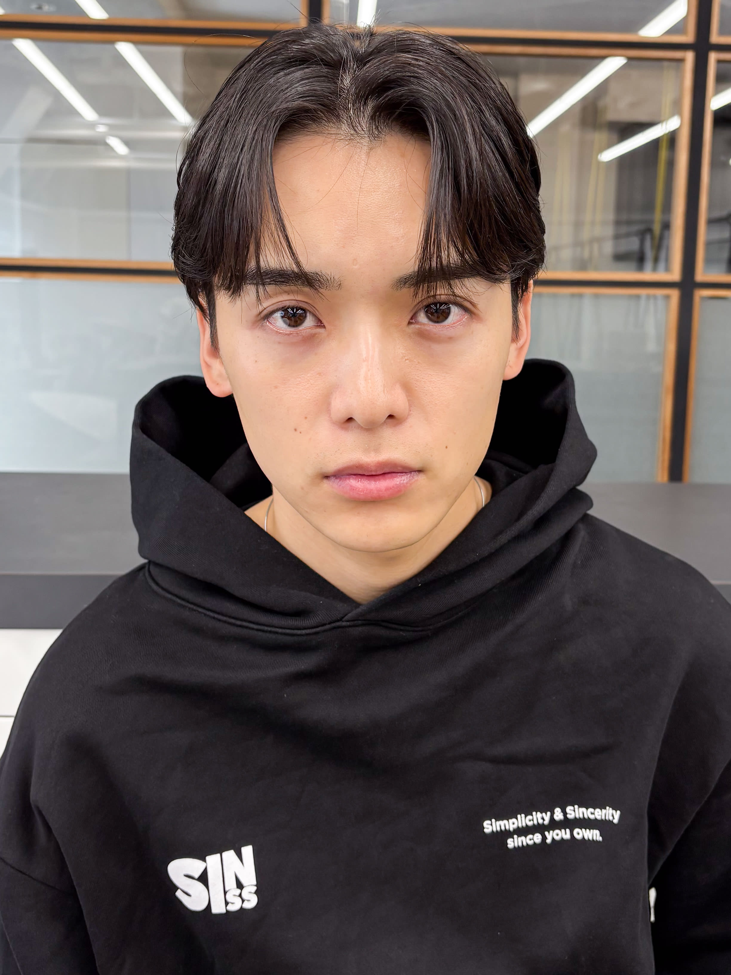 L men's 渋谷 メンズカット/眉毛/メンズ パーマ/ニュアンスパーマ【エル メンズ】のスタイル紹介。メンズパーマ◎韓国風マッシュニュアンスパーマダウンパーマ