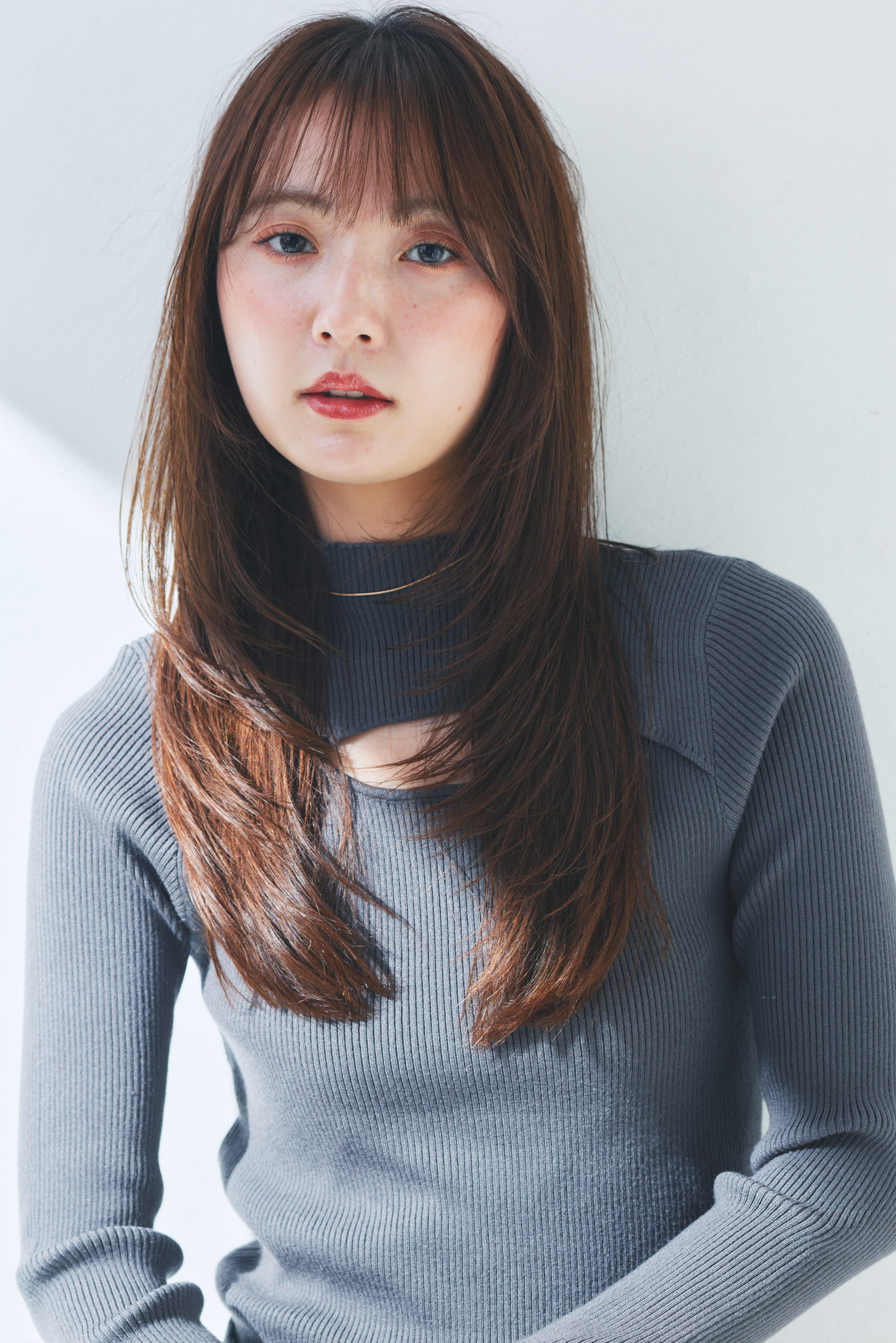 etre by comme Matisse恵比寿駅前店/髪質改善/縮毛矯正/トリートメント【エトル】【エトル バイ コムマティス エビスエキカミシツカイゼンシュウモウキョウセイカラートリートメント】のスタイル紹介。ザクザクレイヤー×暗めマロンカラー[恵比寿駅/髪質改善］