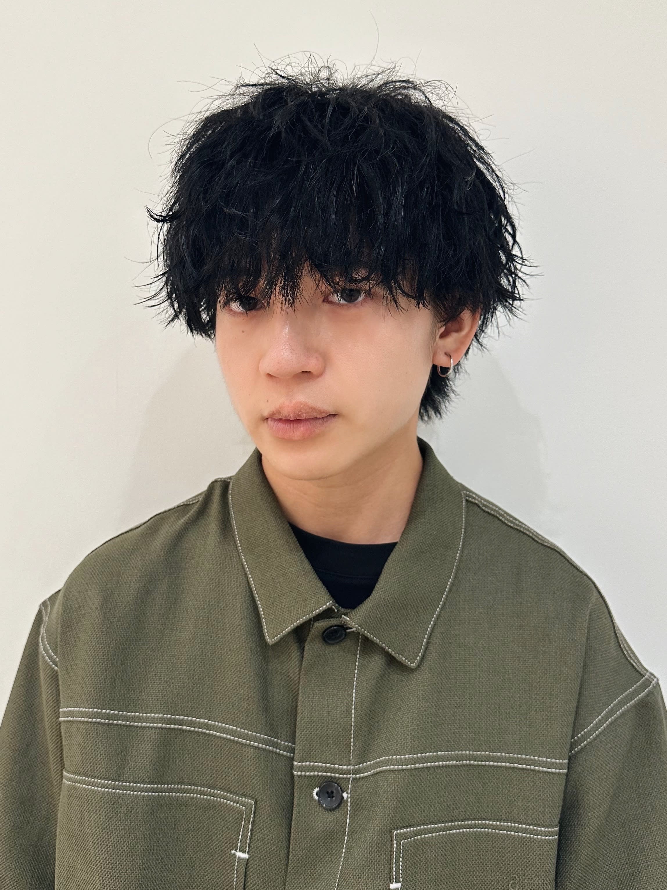 LIC men's salon 南堀江【リック メンズ サロン ミナミホリエ】のスタイル紹介。マッシュ×スパイラルパーマ
