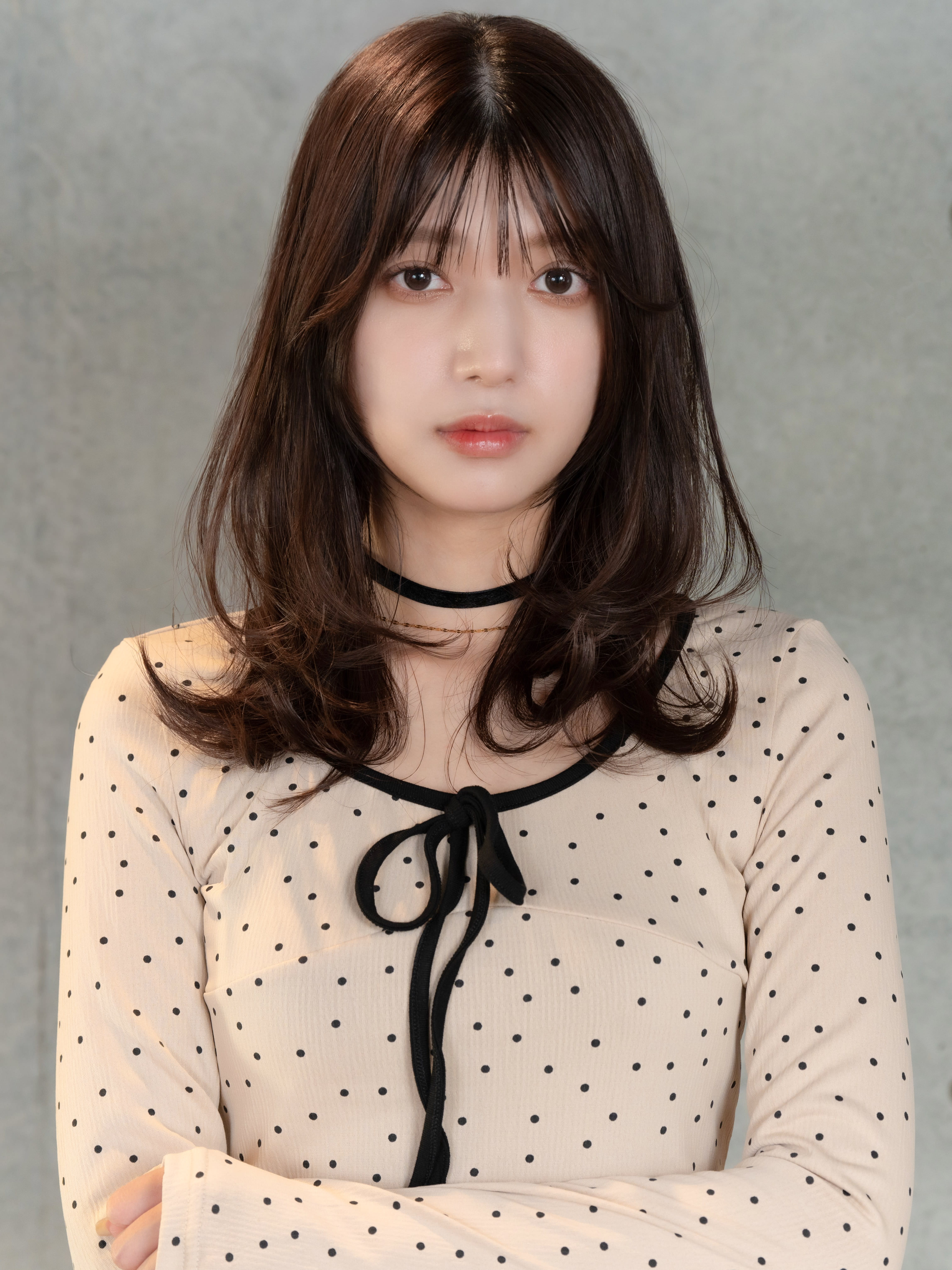 AUBE HAIR noa 熊谷店 【オーブ ヘアー ノア】【オーブ ヘアー ノア クマガヤテン】のスタイル紹介。20代・30代_小顔見せレイヤーセミディ