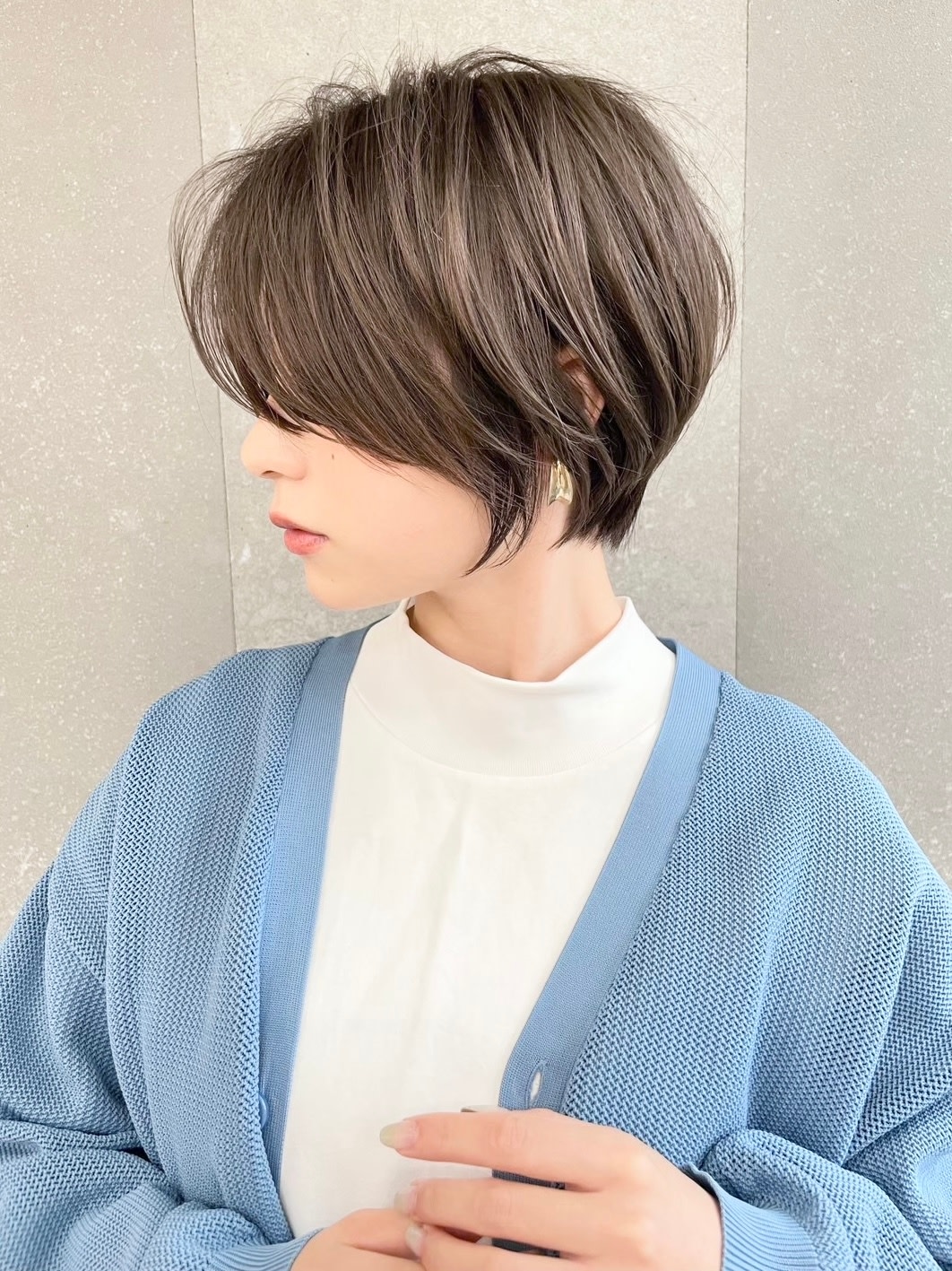 Lond aimer 柏 髪質改善【ロンド エメ】【ロンドエメ　カシワ　カミシツカイゼン】のスタイル紹介。クールショート/白髪前髪/ショートボブ/20代30代40代5