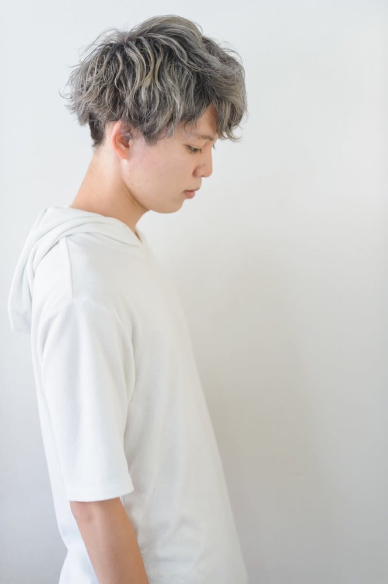 男性パーマビジネスミディアム ヘアスタイル髪型ヘアカタログ